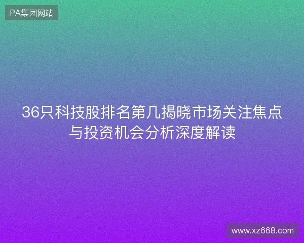 36只科技股排名第几揭晓市场关注焦点与投资机会分析深度解读